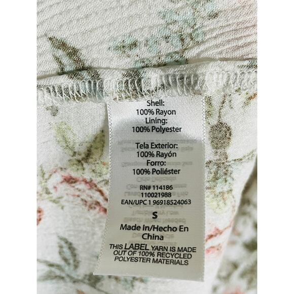 Frye White Floral Button Front Cottage Boho Midi Dress - Picture 8 of 8